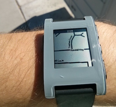 Wristmap showing my current location