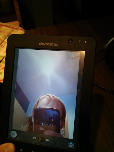 Nexus 4 self-portrait via Pandigital tablet's front facing camera
