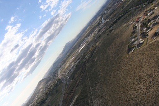 Windy view of Candy and Red mountains on the horizon