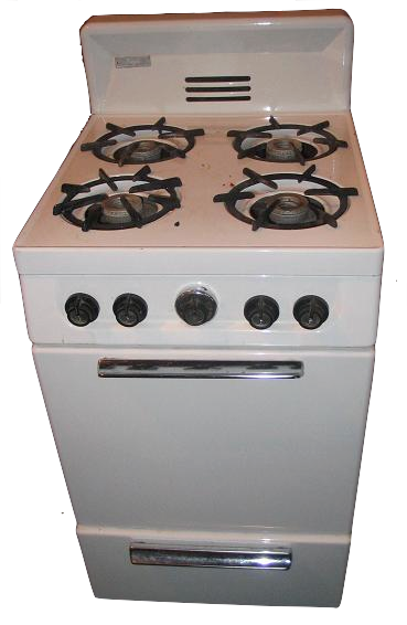 An old kitchen stove — image from http://en.wikipedia.org/wiki/File:Gas_stove.jpg